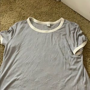 Grey and white shirt